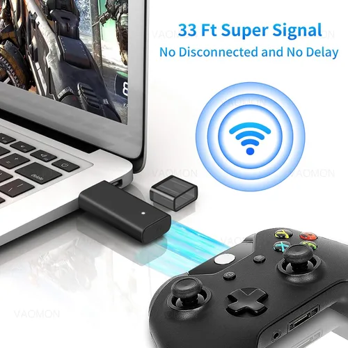 Vista 4 de TECTINTER Wireless Adapter for Xbox One Controller & Xbox one XS&Xbox One Elite Series Controller,USB Wireless Gaming Receiver Adapter for Windows