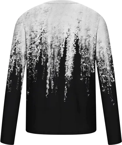 Vista 4 de Graffiti Tops Primavera Camisas de manga larga para hombre 2024 Camiseta atlética casual camiseta camiseta clásica cuello redondo jersey tela