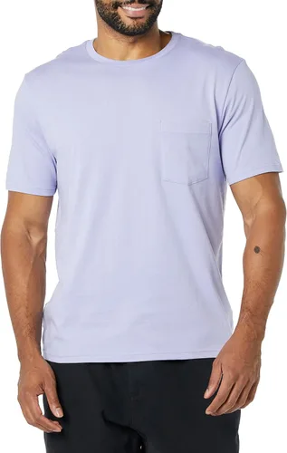 Vista 2 de Tienda Essentials Camiseta ajustada de manga corta con cuello redondo para hombre, paquete de 2