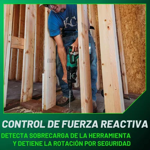 Vista 10 de Metabo HPT Martillo giratorio sin escobillas MultiVolt™ SDS Plus de 36 V con mango en D de 1-1/8 pulgadas, solo cuerpo de herramienta de martillo