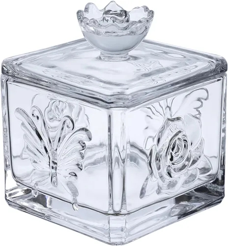Vista 3 de Gaolinci Phalaenopsis - Tarro de cristal en relieve, frasco de alimentos con tapa