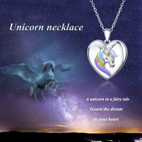Vista 2 de WINNICACA Collar con medallón de corazón de plata de ley S925 que sostiene fotos, joyería para mujeres, colgante con foto, collar de regalo