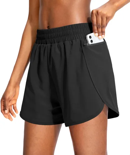 Vista 21 de Soothfeel Pantalones cortos deportivos para mujer de 3"/5" para Negro