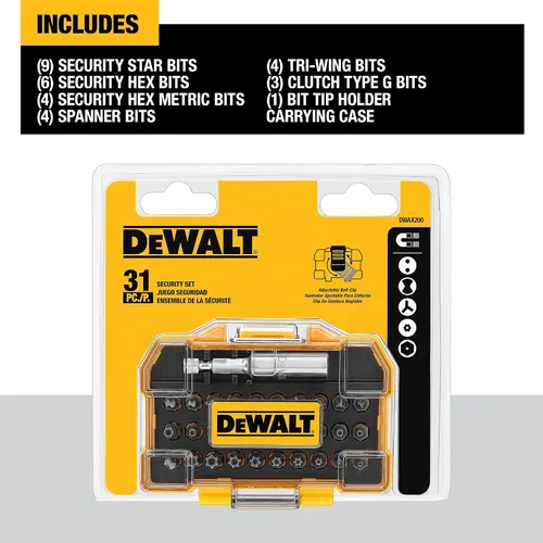Vista 2 de DEWALT DWAX200 Juego de destornilladores de seguridad, 31 piezas (Paquete de 5)