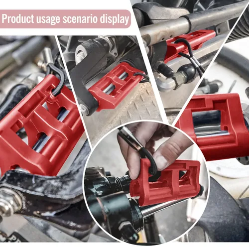Vista 2 de Bloqueo de Dirección Hidráulica Fuera de Borda de 4" Steer Stop para Remolque/Transporte de Motor Fuera de Borda 1 Par Rojo