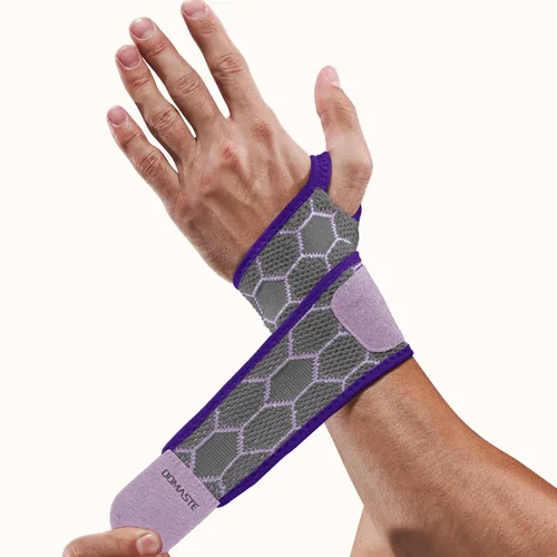 Vista 8 de Muñequera deportiva delgada, muñequera para alivio del túnel carpiano, soporte de muñeca de compresión sin neopreno para entrenamiento, muñequeras