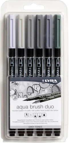 Vista 3 de Lyra Aqua Brush Duo Set, colores primarios, 6 piezas Tono primario