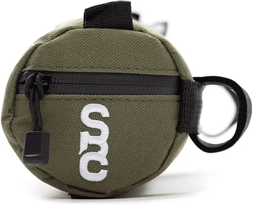 Vista 3 de State Bicycle Co. Accesorios para bicicletas. Bolsa para manillar, bolsa para bicicleta. Bolsa para manillar todo terreno, color verde oliva