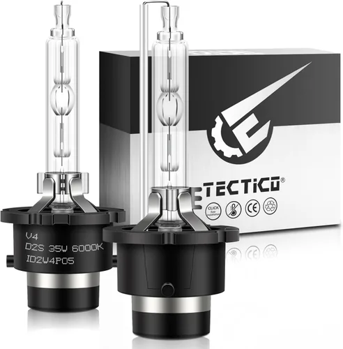 Vista 11 de TECTICO D1S - Bombillas de faro delantero de xenón HID, 6000K 35W color Blanco Frío, haz alto y bajo, 300% de brillo mejorado, base de soporte