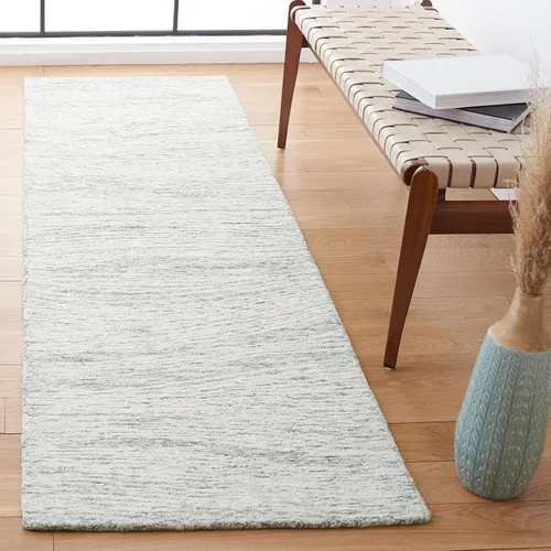Vista 11 de SAFAVIEH Metro Collection - Alfombra decorativa de 2 x 3 pies, azul y marfil, diseño transicional, ideal para áreas de alto tráfico en pasillo, baño