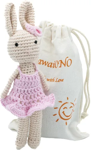 Vista 7 de Bunny Family, Bunny Dad Muñeca de Peluche de Ganchillo, Muñeca Amigurumi para Bebé/Niño Pequeño