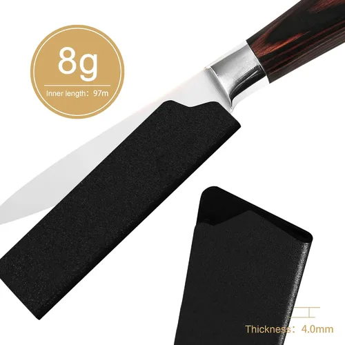 Vista 4 de XYJ Protectores universales para cuchillos de 3.5 pulgadas, juego de 3 piezas de cuchillo de cocina para cocinero, funda para cuchillo, cubierta