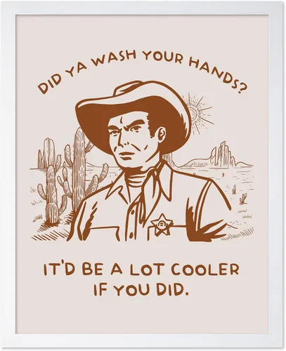 Vista 64 de Poster Master Póster de You've Yeed Your Last Haw - Impresión retro de vaquero marrón - Arte occidental - Arte moderno - Arte del salvaje oeste
