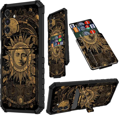 Vista 14 de Funda para Samsung A13 5G, Galaxy A13 5G con tarjetero desmontable atril resistente a prueba de golpes funda protectora para Samsung Galaxy A13 Gato