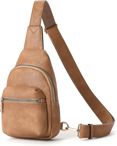 Vista 9 de CLUCI Small Sling Bag for Women, Leather Crossbody Fanny Packs Trendy, Women's Chest Bag