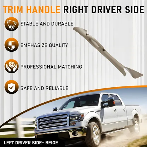 Vista 6 de Manija de Moldura Interior del Pilar A Lado Izquierdo del Conductor Compatible con Ford F150 F-150 2004-2008 Lincoln Mark LT 2006-2008 Panel
