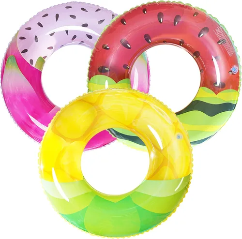 Vista 11 de Luau - Flotadores de piscina hawaianos - Tubos inflables para adultos, tubo inflable para piscina, anillo de natación para decoración de fiesta