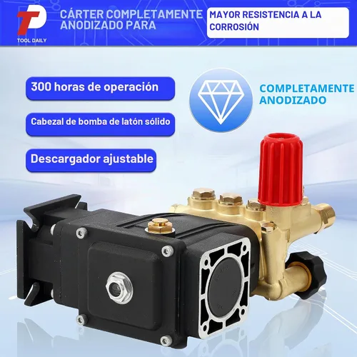 Vista 7 de Herramienta Diaria Horizontal Triplex Bomba de Lavadora a Presión 3/4" Eje 2600-3200 PSI 2.4 GPM, bomba de repuesto para lavadora eléctrica