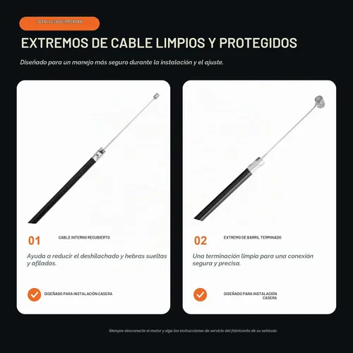 Vista 3 de Cable de acelerador universal de 60 pulgadas, cable de acelerador para kart cart, cable de acelerador para minibike kart cart para Go-Cart ATV Cycle