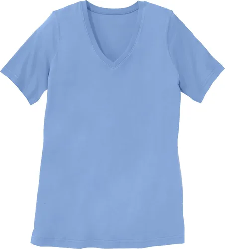 Vista 5 de Woman Within Camiseta de manga corta con cuello en V para mujer, talla grande