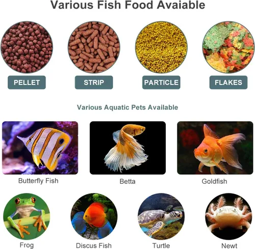 Vista 2 de Lychee Alimentador de peces de acuario Acuario de vacaciones Dispensador automático de alimentos para peces de tanque alimentador temporizador