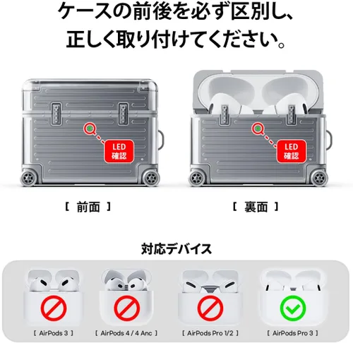 Vista 2 de Miak Funda para AirPods Pro 3, 3ª generación, funda de transporte