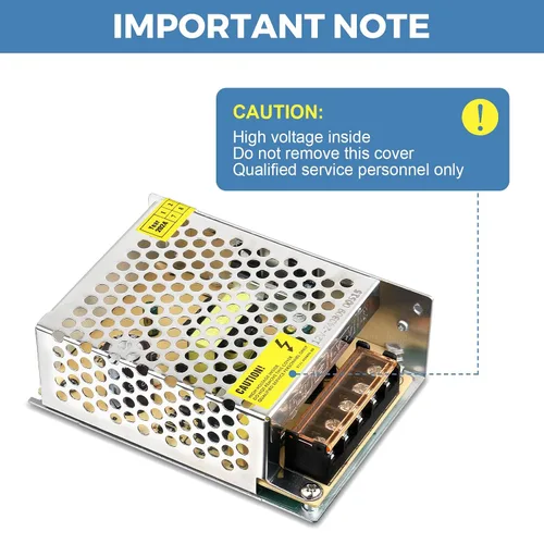 Vista 6 de Fuente de alimentación de 12V 3A 36W AC a DC para 5050 3528 12V LED tira de luz