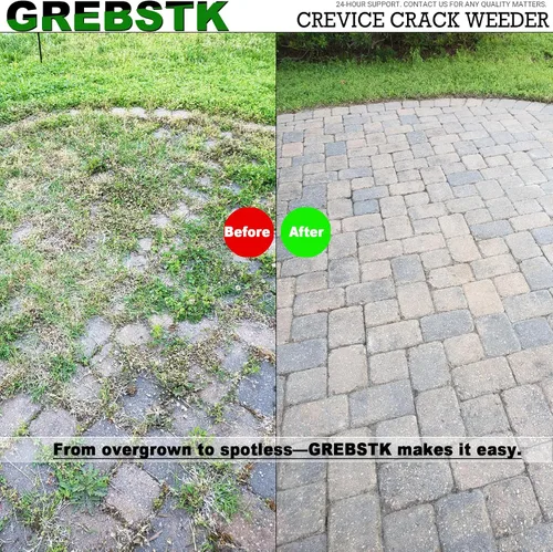 Vista 13 de GREBSTK Crack Weeder Crevice Weeding Stainless Steel Tool Adjustable, 63 in