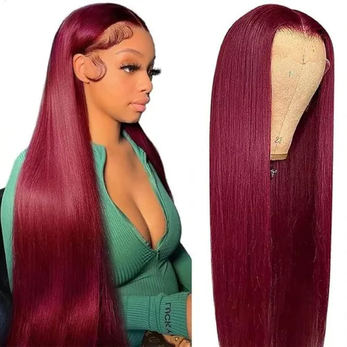 Vista 27 de Pelucas de encaje frontal rectas de cabello humano bunGiol pre arrancadas con cabello de bebé HD Pelucas de encaje frontal 13x4 sin pegamento