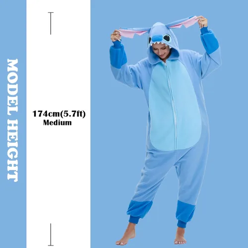 Vista 5 de Pijama unisex de una sola pieza para adultos, disfraz de dibujos animados, cosplay, ropa para el hogar, ropa de dormir para hombres y mujeres