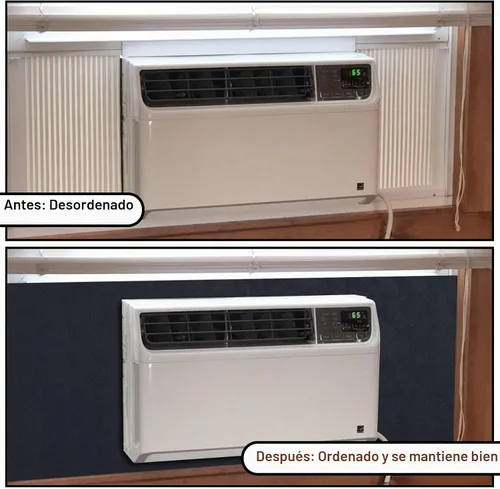 Vista 5 de BJADE'S Panel de espuma con aislamiento lateral de aire acondicionado para ventana, paneles envolventes completos, kit de sellado de ventana, calor
