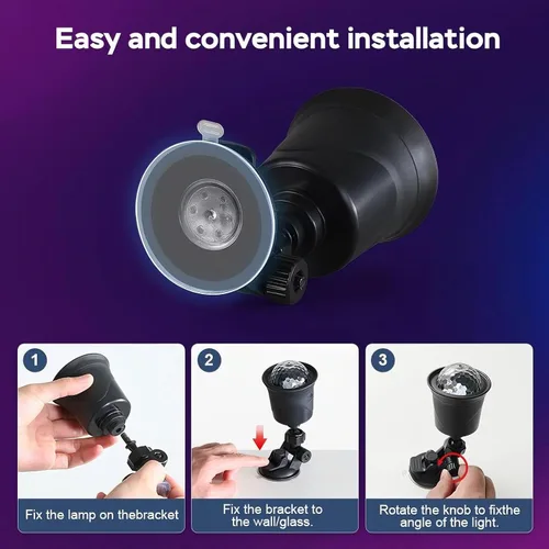 Vista 11 de Paquete de 2 luces recargables de bola de discoteca activadas por sonido para interiores