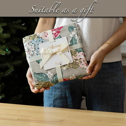Vista 5 de Neoviva Delantales de Cocina para Mujer con Bolsillos, Delantales de Cocina para Mujer, Delantal Vintage para Hornear y Jardinería, Regalos