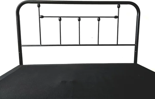 Vista 11 de Vintage Twin Size Metal Bed Frame Height Adjustable Headboard Only, Wrought Iron Black Farmhouse Bed Frame Headboard, Easy Assembly, Short
