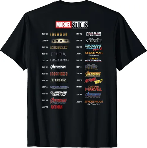 Vista 2 de Camiseta del 10o aniversario de Marvel Studios con texto en inglés "More than an fan