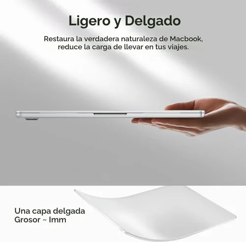 Vista 3 de BlueSwan Funda flexible para MacBook Air de 15 pulgadas, M5 M4 M3 M2 2026 Blanco congelado