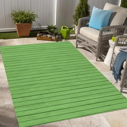 Vista 13 de Alfombra rústica impermeable de grano de madera marrón con estampado de tablero de madera antigua, para balcón, porche, patio, terraza, lavable