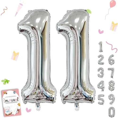 Vista 168 de Globos grandes de 40 pulgadas de números del 0 al 9, globos numéricos para decoración de fiesta de cumpleaños, globos de helio de aluminio