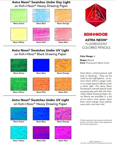 Vista 7 de Koh-I-Noor Astra - Lápices de neón, paquete de 6, colores surtidos (FA3415.6BC)