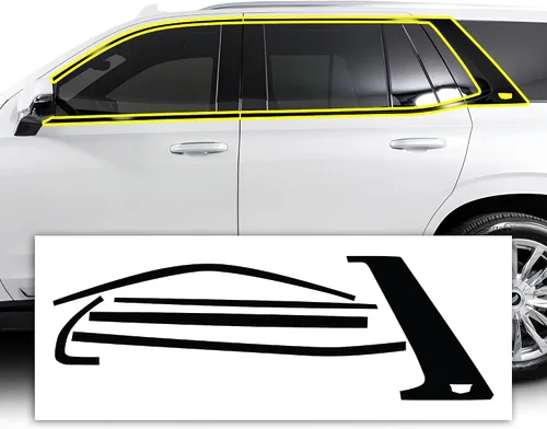 Vista 10 de BOGAR TECH DESIGNS Cubierta de Reemplazo para Eliminar Cromo Compatible con Cadillac Escalade (Negro Brillante, Lados Inferiores (2021+))