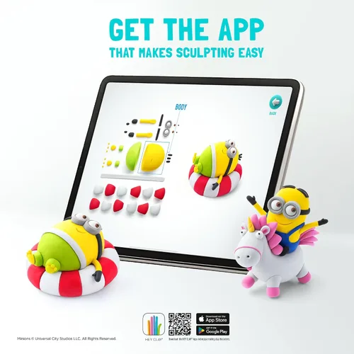 Vista 4 de HEY CLAY Minions - Arcilla de modelado de secado al aire colorida para niños - Kits de manualidades para niños de 4 a 8 años - Juguetes de Minions