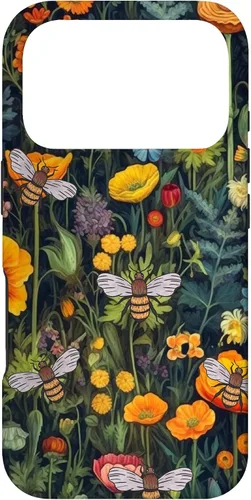 Vista 30 de Bees and Wildflowers Funda para iPhone 17