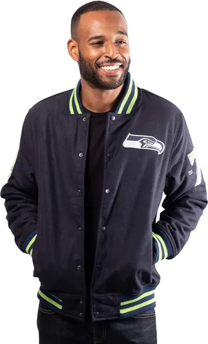 Vista 16 de Ultra Game Men's NFL Official Classic Varsity Coaches Jacket Coat