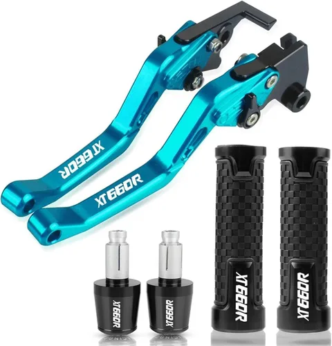 Vista 13 de Palancas de freno Accesorios de motocicleta CNC Palancas de embrague de freno Manillar Manillar Agarres extremos para Yamaha XT660R XT 660R