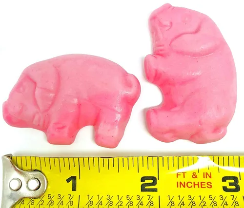 Vista 4 de SweetGourmet Caramelo de cerdo gomoso rosa frambuesa 2 libras