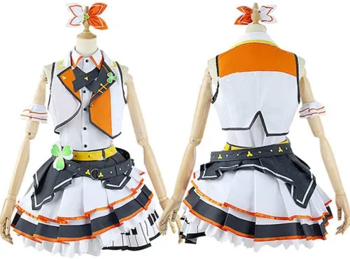 Vista 3 de Lmetsky Hanasato Minori - Disfraz de cosplay de Sekai Minori para cosplay, uniforme con peluca para mujer