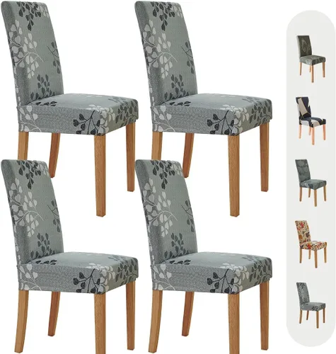 Vista 12 de Secgo - Juego de 2 fundas para sillas de comedor, funda elástica para sillas de comedor, fundas lavables de elastano para sillas de cocina Parsons