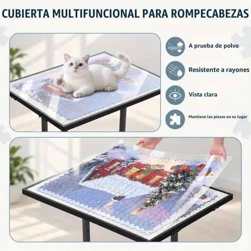 Vista 7 de Puzzle table with drawers 1500pcs with Adjustable height & up angles