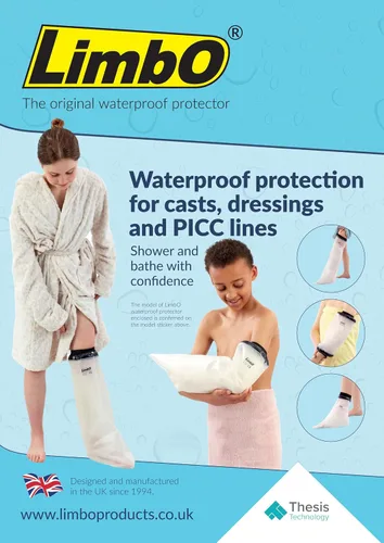 Vista 7 de LimbO Protector impermeable de yeso y heridas (largo - delgado) para pacientes de más de 6 pies