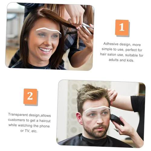 Vista 7 de NUOBESTY 50 piezas de escudo facial de corte de pelo para niños y niñas y adultos, suministros ligeros de corte de pelo para salones y uso doméstico